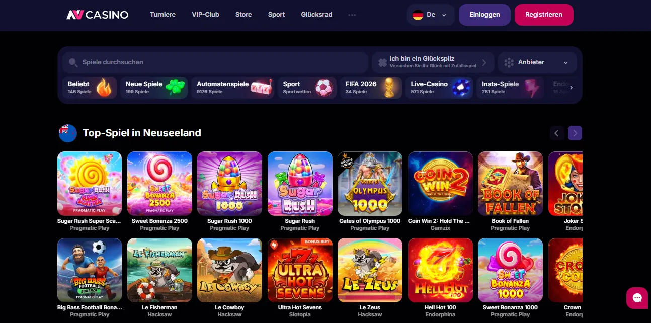 Hauptfunktionen von Casino NV
