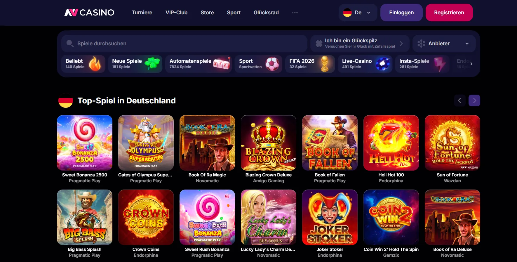 Boni und Aktionen in der App – NV Casino App