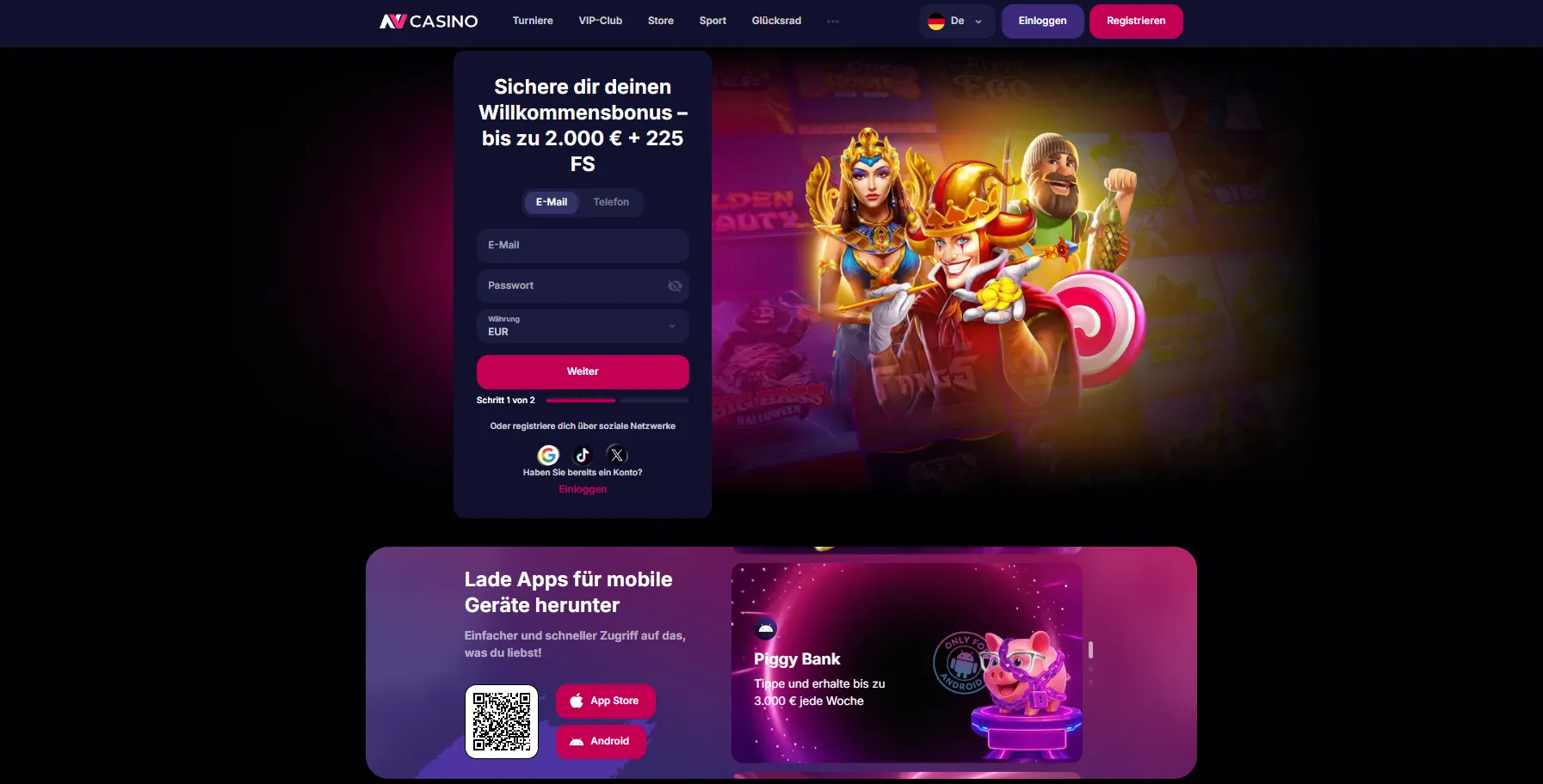 Anforderungen für iOS – NV Casino App